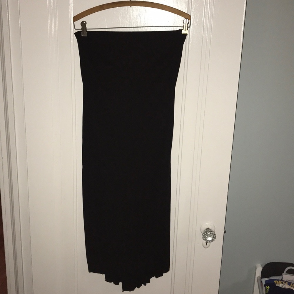 Black DKNY strapless dress